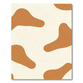 Brown Cream Abstract Blob Rug