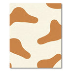 Brown Cream Abstract Blob Rug