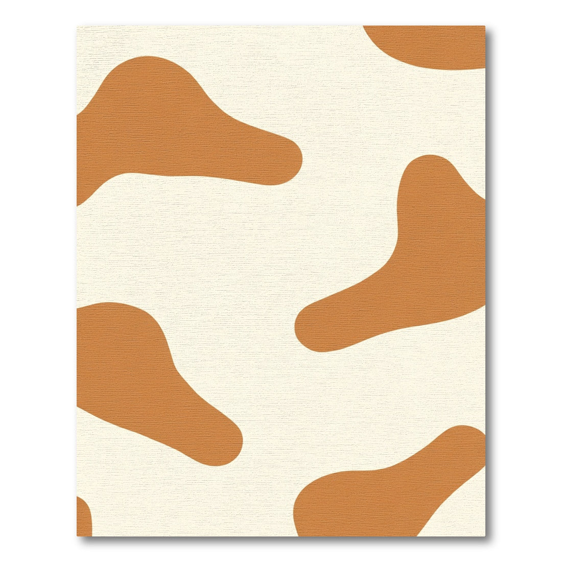 Brown Cream Abstract Blob Rug