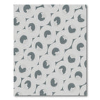Subtle Gray Circles Interlocking Abstract Rug