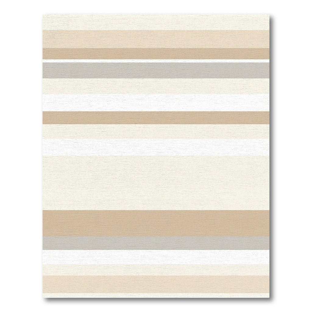 Earthy Tones Horizontal Stripe Canvas Rug