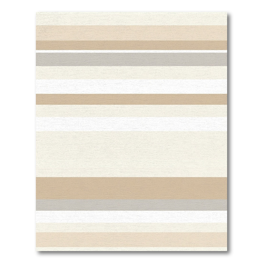 Earthy Tones Horizontal Stripe Canvas Rug