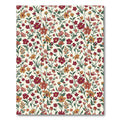 Crimson Orange Floral Blossom Field Rug