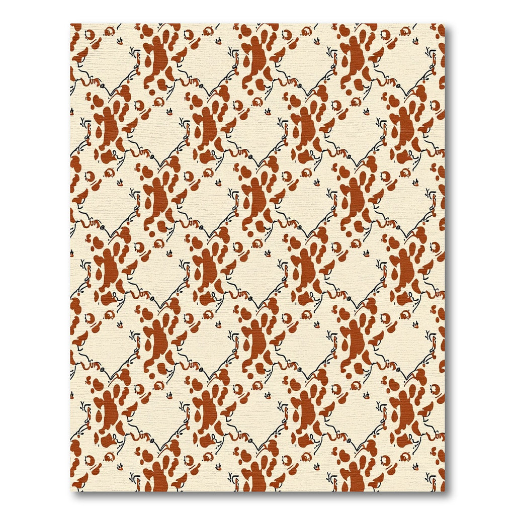 Brown Organic Splotch Diamond Rug