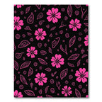 Hot Pink Cherry Blossom Scatter Rug