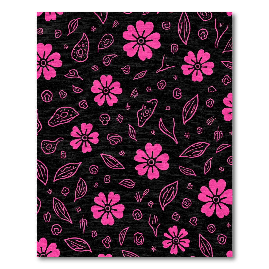 Hot Pink Cherry Blossom Scatter Rug