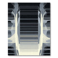 Monochromatic Abstract Waterfall Stripes Rug
