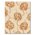 Earthy Ochre Painterly Floral Swirls Rug