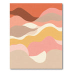Abstract Terracotta Hues Organic Waves Rug