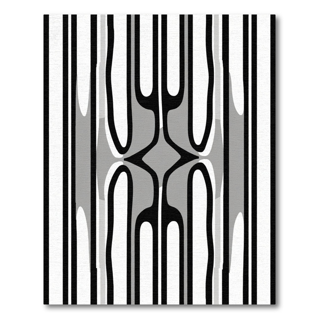 Monochromatic Abstract Organic Stripe Rug