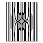 Monochromatic Abstract Organic Stripe Rug