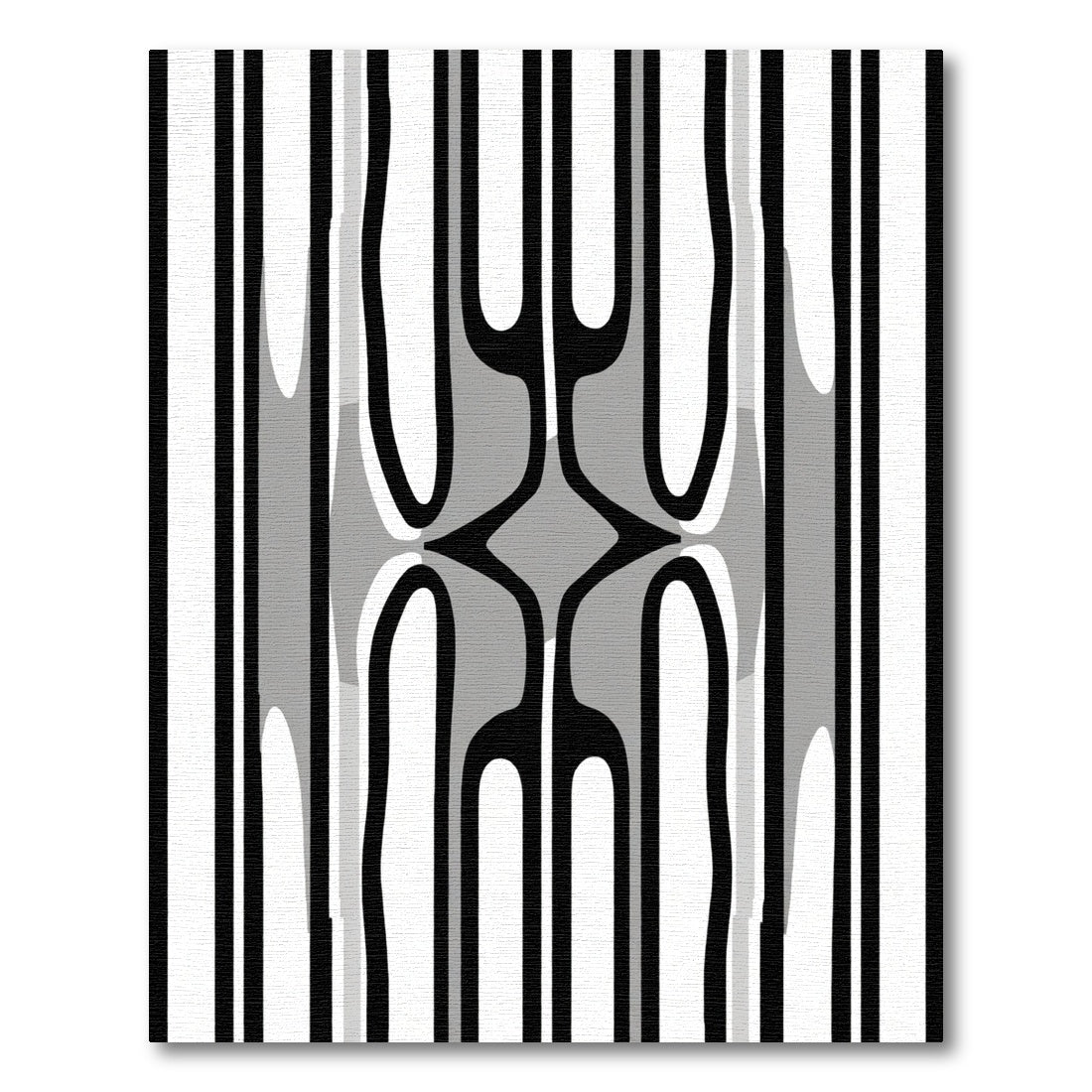 Monochromatic Abstract Organic Stripe Rug