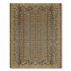 Leopard Print Bordered Animal Hide Rug