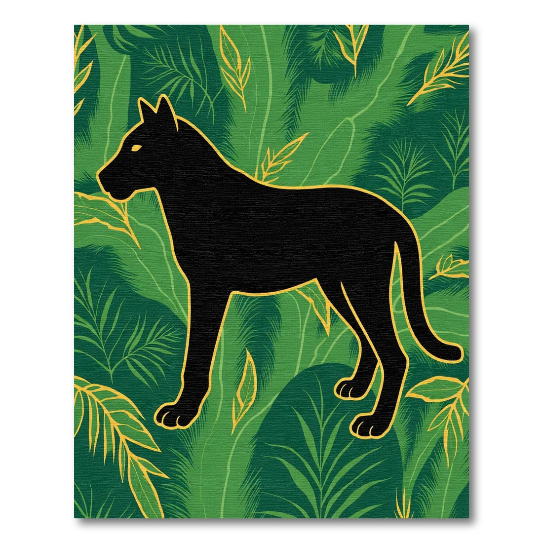 Black Panther Jungle Leaf Rug