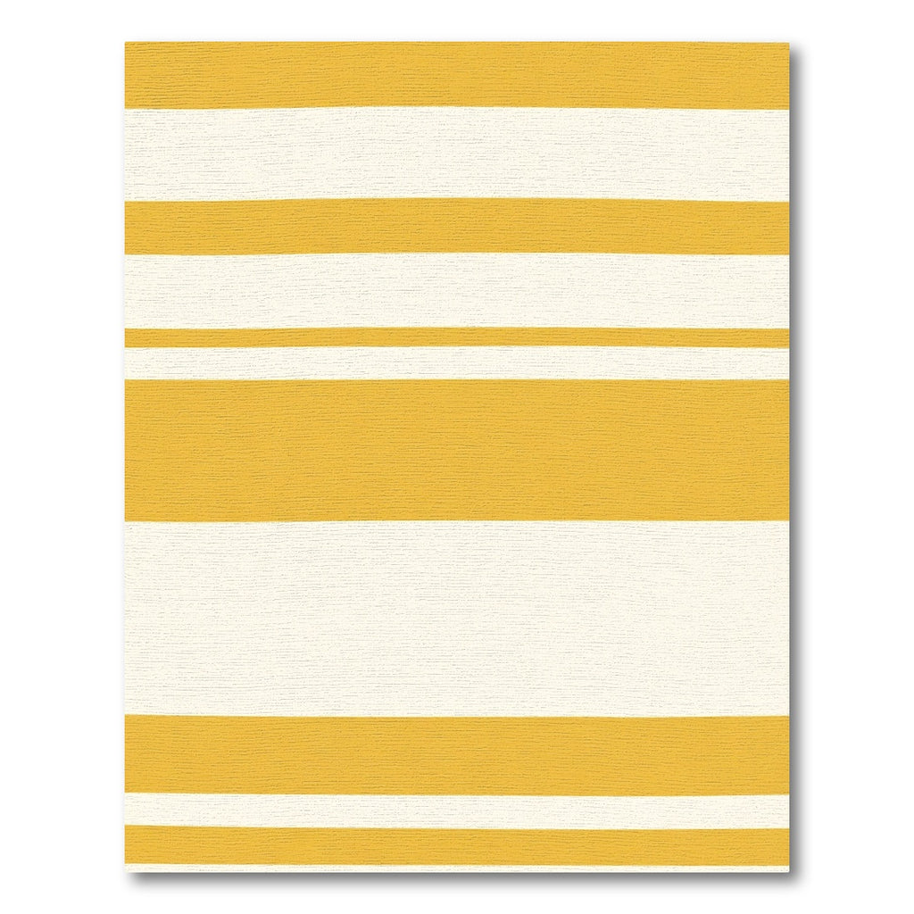 Golden White Stripe Rug