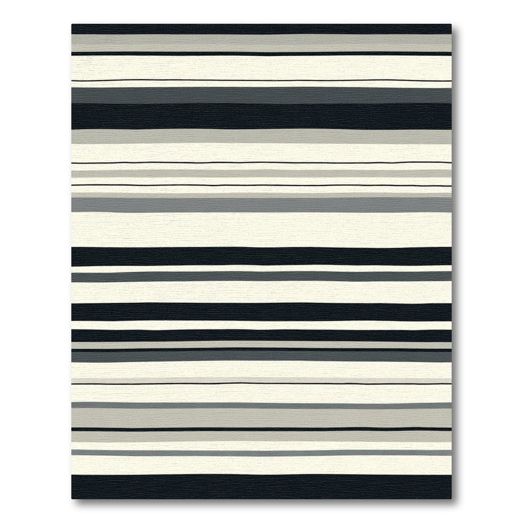 Neutral Contemporary Horizontal Stripe Rug