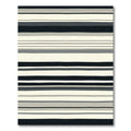 Neutral Contemporary Horizontal Stripe Rug