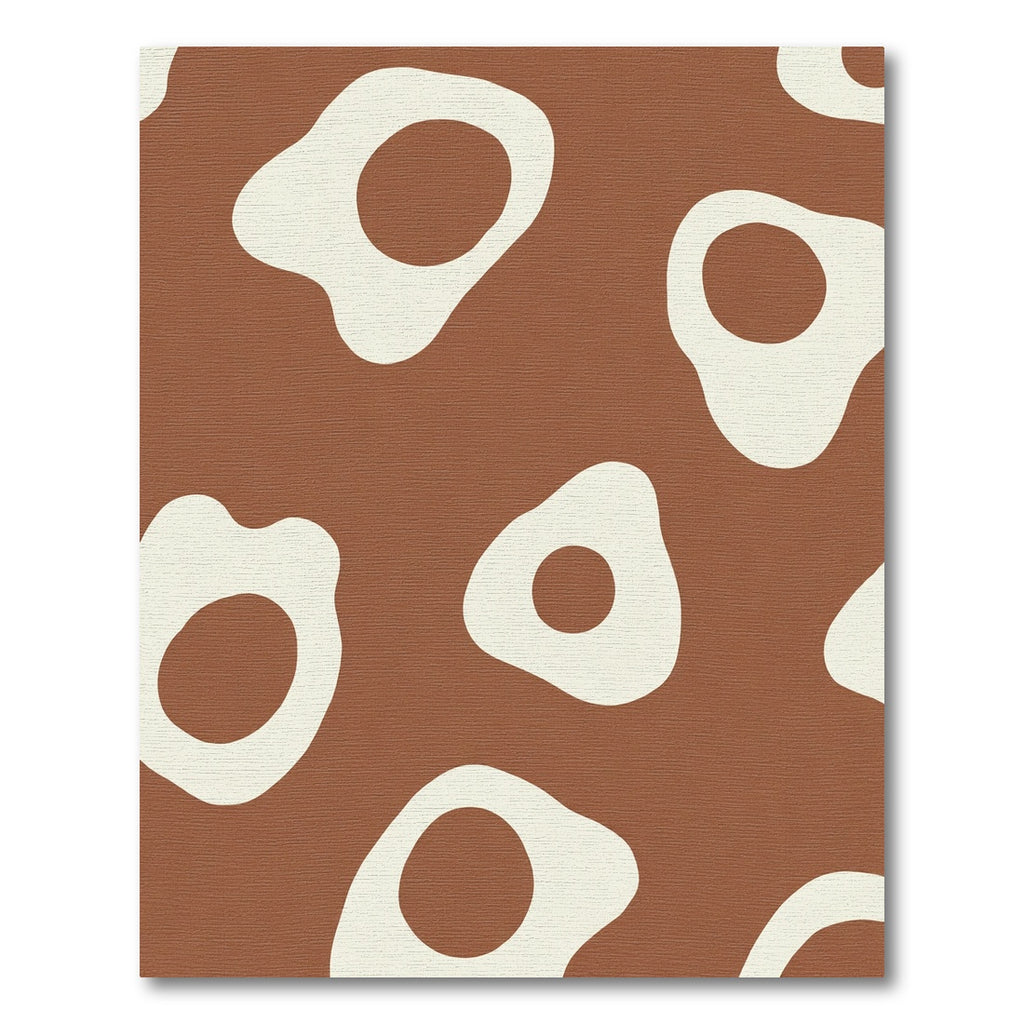 Abstract Terracotta Organic Blob Rug