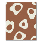 Abstract Terracotta Organic Blob Rug