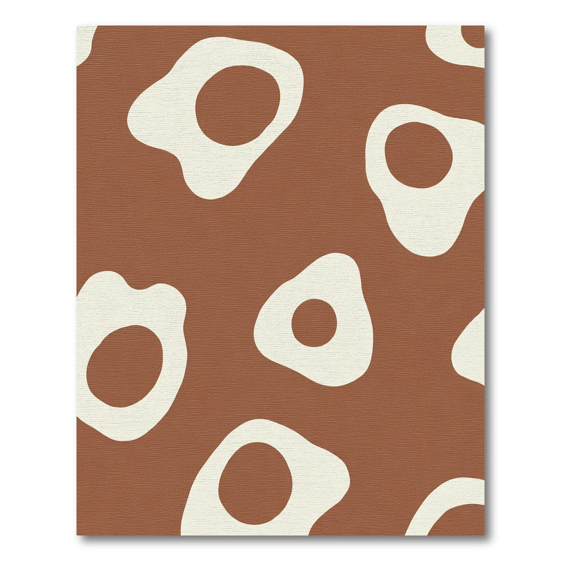 Abstract Terracotta Organic Blob Rug
