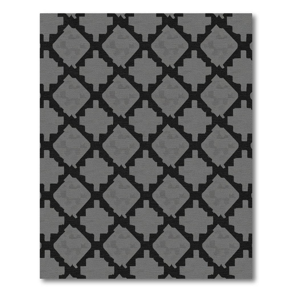 Diamond Lattice Gray Abstract Rug