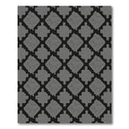 Diamond Lattice Gray Abstract Rug