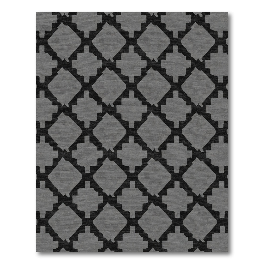 Diamond Lattice Gray Abstract Rug