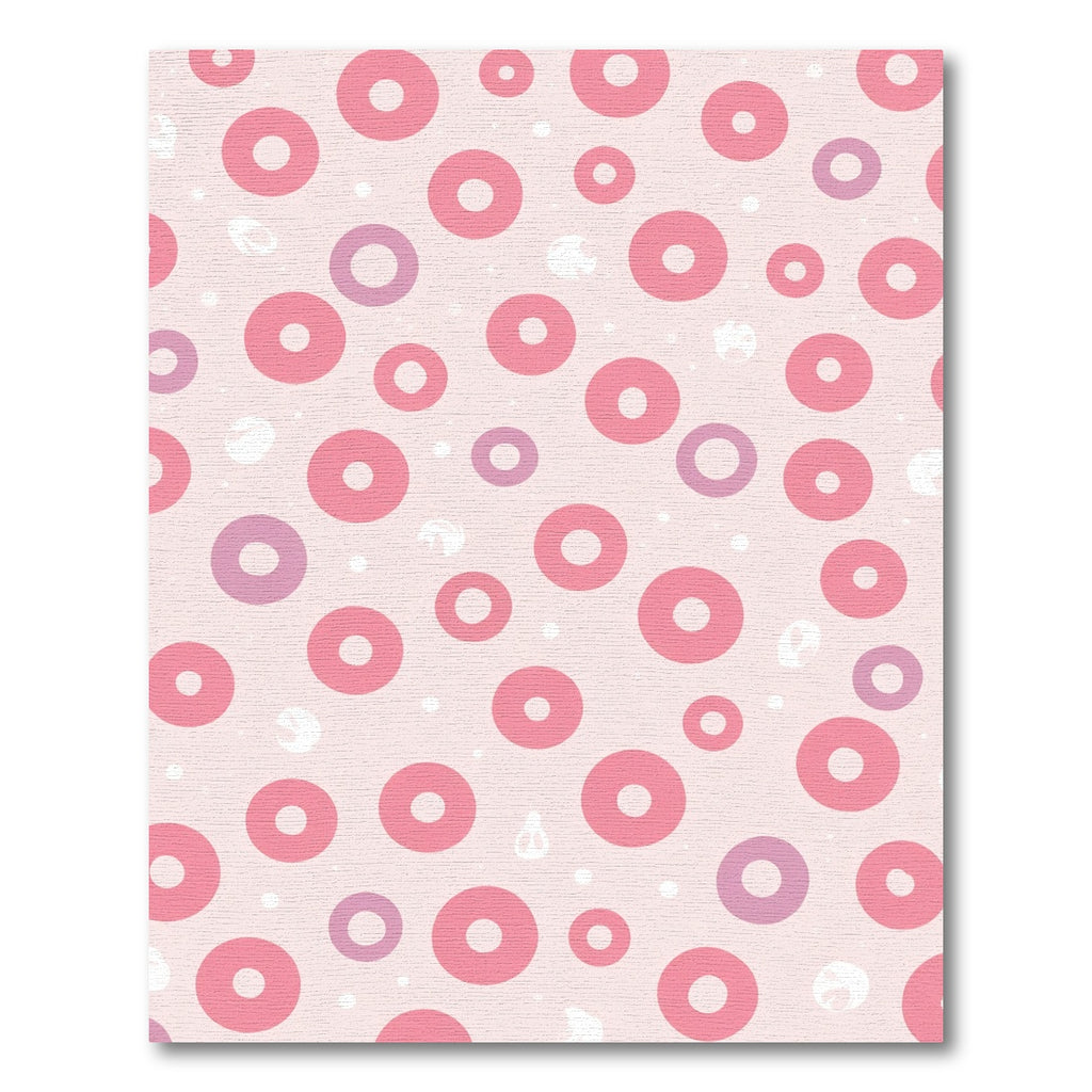 Pink Purple Circles Scattered Composition Rug