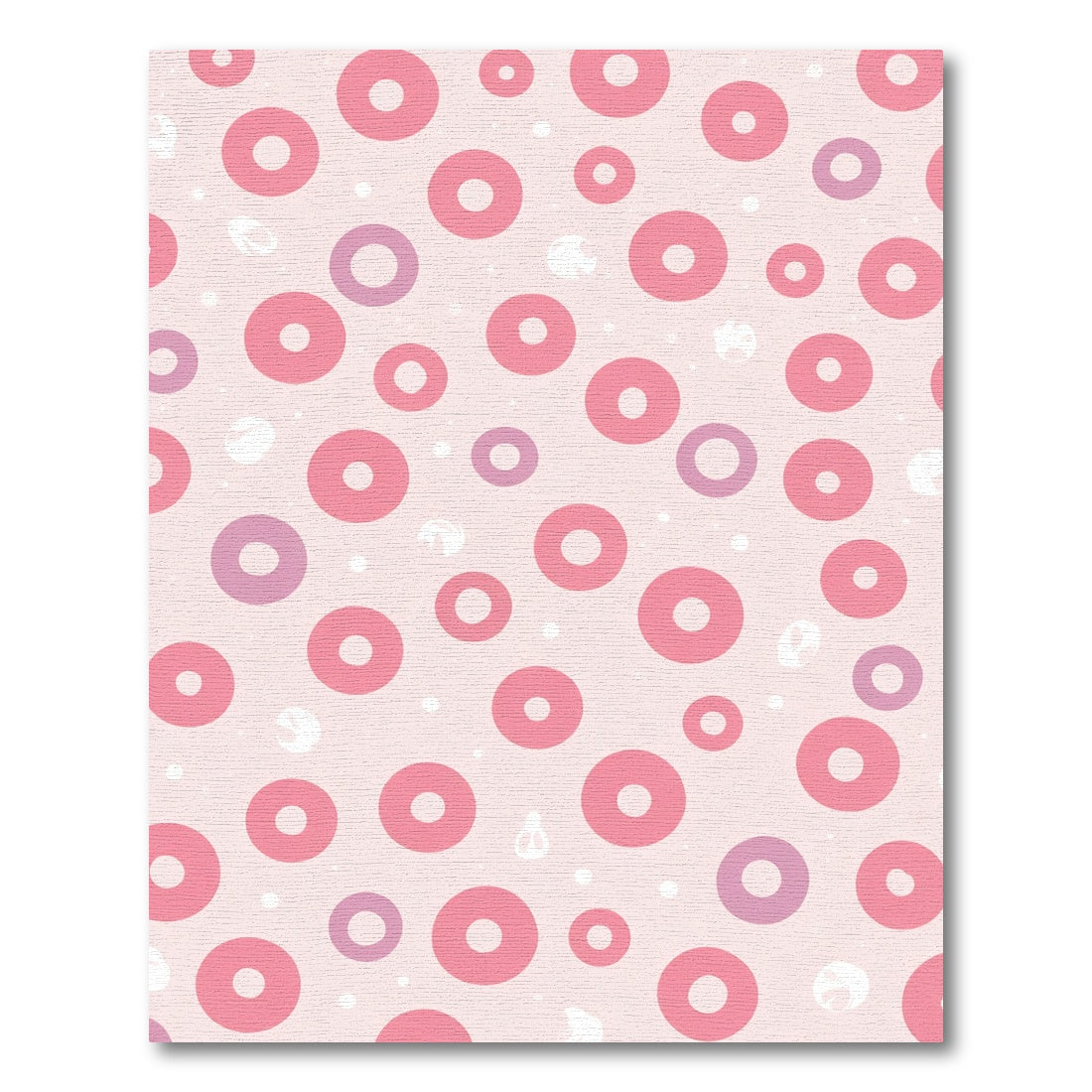 Pink Purple Circles Scattered Composition Rug