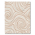 Earthy Tone Swirl Curved Lines Rug