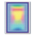 Radiant Rainbow Pixelated Geometric Rug