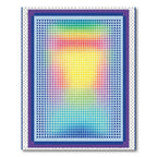 Radiant Rainbow Pixelated Geometric Rug