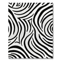 Monochrome Abstract Zebra Stripes Rug