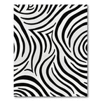 Monochrome Abstract Zebra Stripes Rug