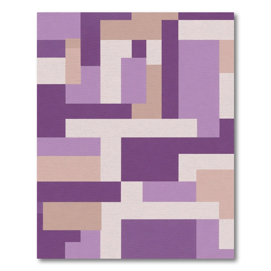 Cool Geometric Shapes Lavender Rug