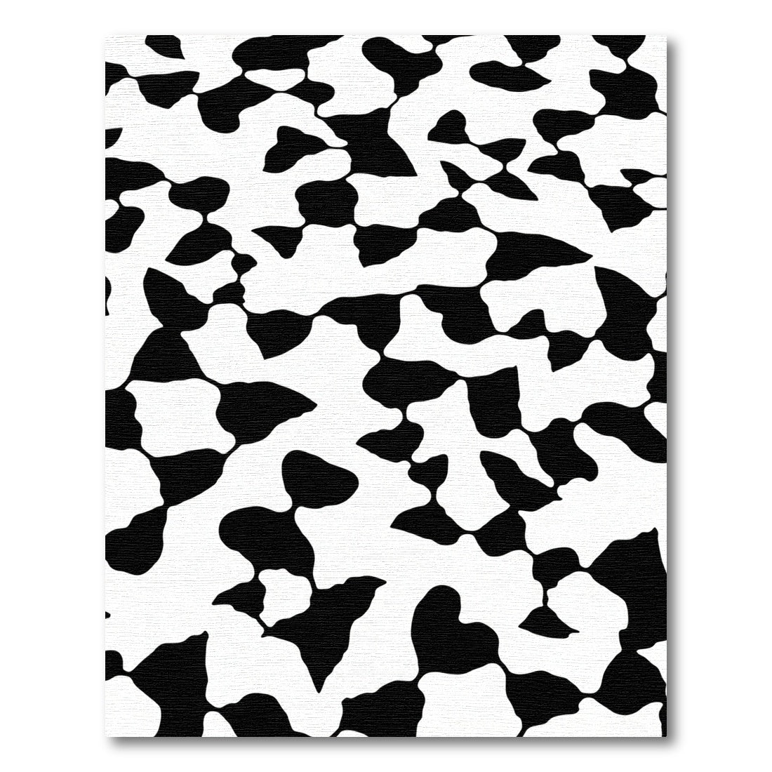 Black White Abstract Ink Blots Rug