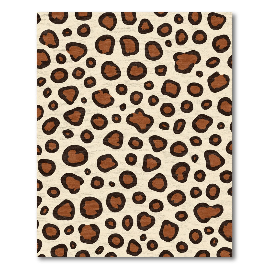 Cream Brown Animal Spots Rug