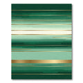 Emerald Graduated Lines Gold Accents Rug