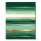 Emerald Graduated Lines Gold Accents Rug