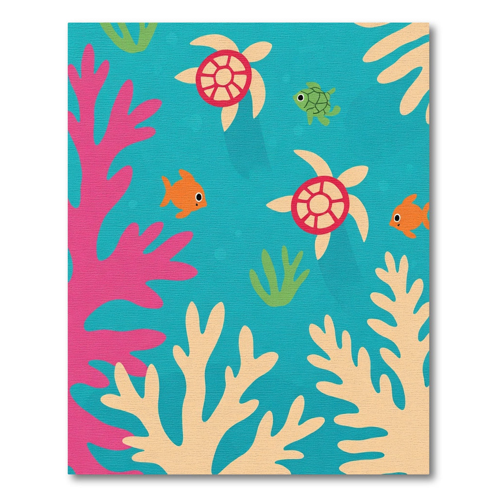 Coral Reef Turtle Fish Medley Rug