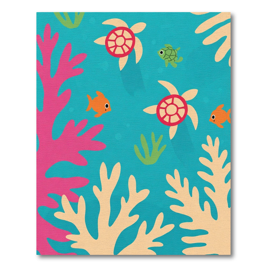 Coral Reef Turtle Fish Medley Rug