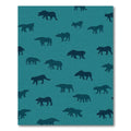 Teal Bear Silhouette Repeat Rug