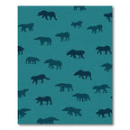 Teal Bear Silhouette Repeat Rug