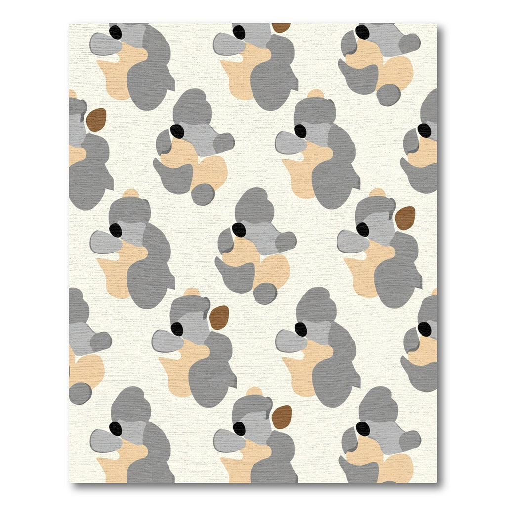Gray Tan Abstract Animal All Over Rug