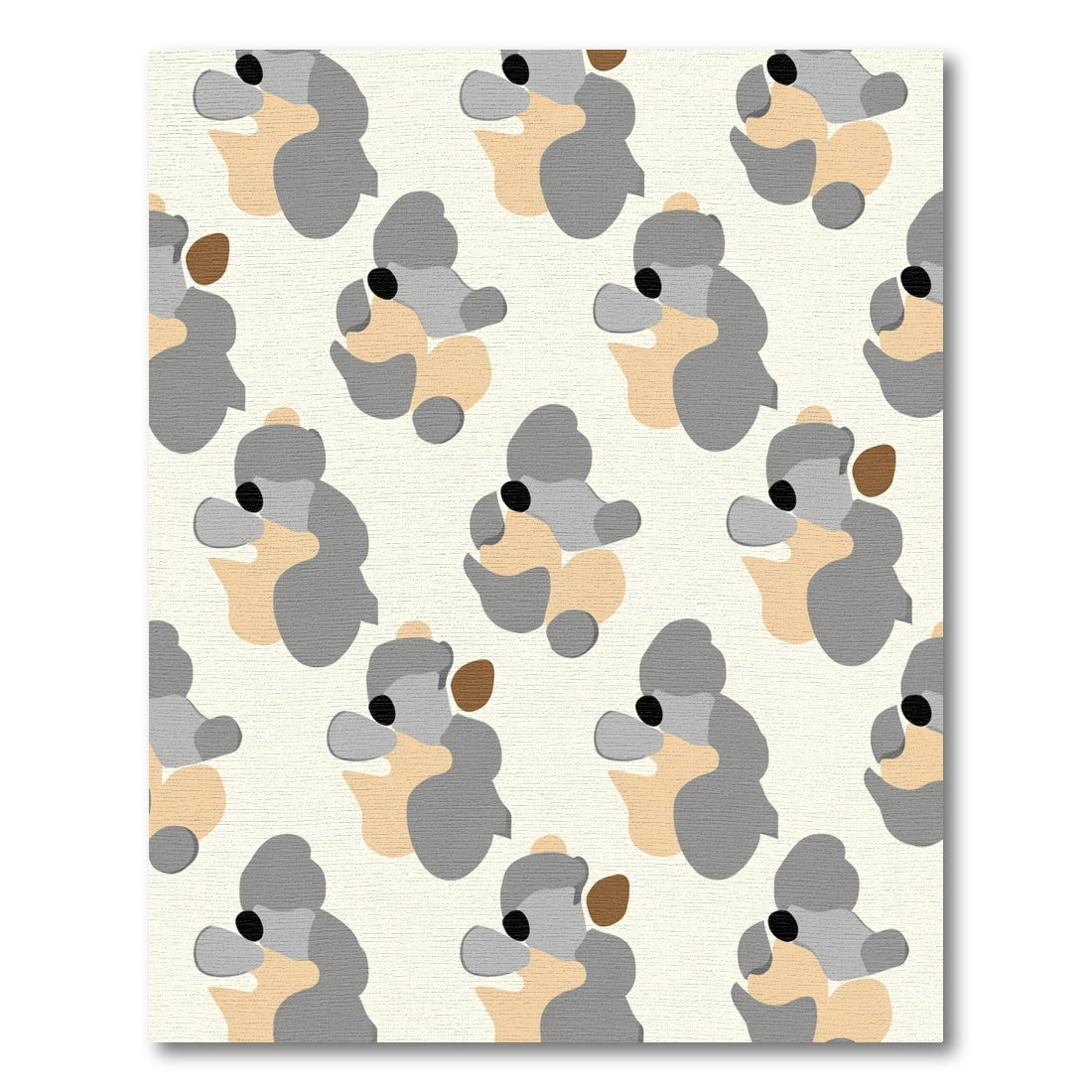 Gray Tan Abstract Animal All Over Rug