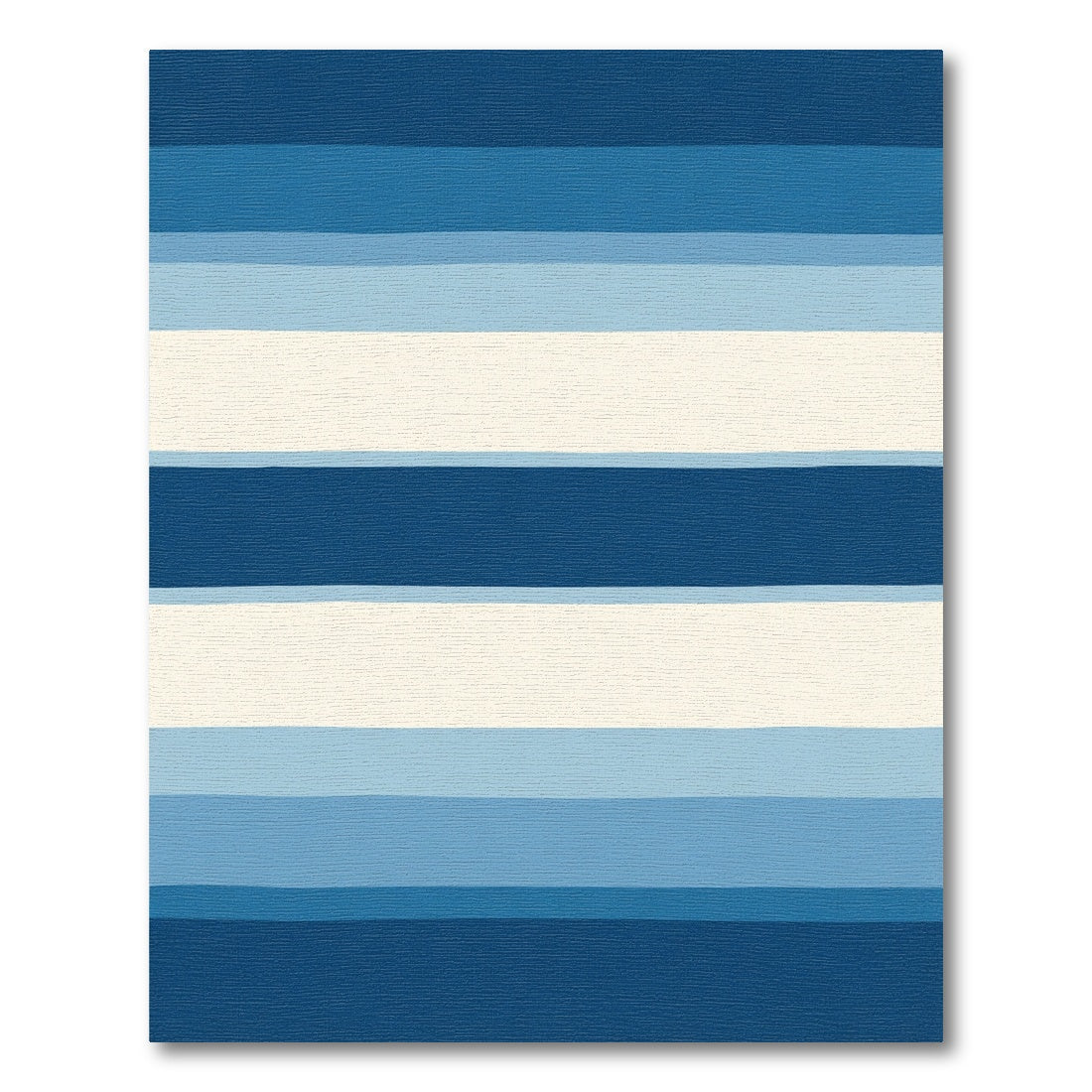 Serene Blue Gradient Horizontal Stripes Rug