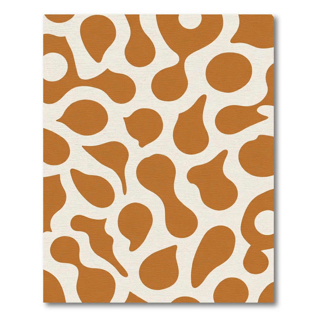 Burnt Orange Organic Blob Rug