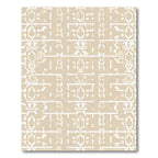 Neutral Beige Geometric Lattice Rug