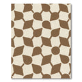 Brown Geometric Link Cream Rug