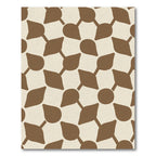 Brown Geometric Link Cream Rug